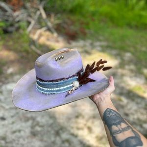 Stetson custom light purple cowgirl felt hat size 6 7/8